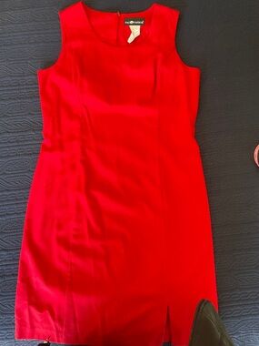 Sag Harbor sleeveless red sheath dress. Size 16